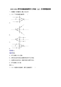 河南省南阳市2023-2024学年八年级上学期月考物理物理试卷