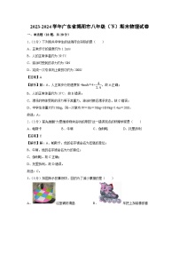 广东省揭阳市惠来县2023-2024学年八年级下学期6月期末物理物理试卷