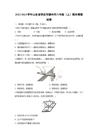 山东省枣庄市滕州市2023-2024学年八年级上学期期末物理物理试卷