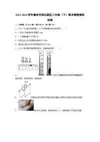 重庆市两江新区2023-2024学年八年级下学期期末物理模拟物理试卷