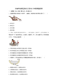 2024-2025第二学年山东省济南市高新区八年级上第三次联考物理试卷