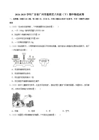 2024-2025学年广东省广州市荔湾区八年级下学期期中物理试卷（含答案）