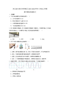 河北省石家庄市桥西区2025-2026学年八年级上学期期中模拟物理练习