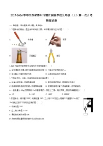 2025-2026学年江苏省泰州市靖江实验学校九年级（上）第一次月考物理试卷-自定义类型