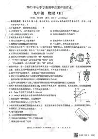 广西壮族自治区来宾市武宣县2025-2026学年九年级上学期10月月考物理试题
