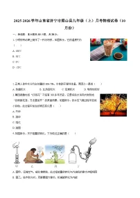2025-2026学年山东省济宁市梁山县九年级（上）月考物理试卷（10月份）-自定义类型