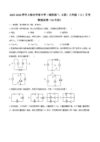 2025-2026学年上海市华育中学（理科班7、8班）八年级（上）月考物理试卷（10月份）-自定义类型