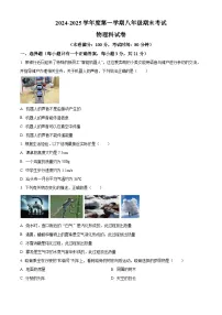 广东省汕头市潮阳区金培学校2024-2025学年八年级上学期期末考试物理试题（含答案）