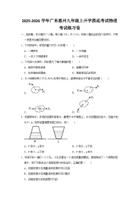 2025-2026学年广东惠州八年级下册物理期末测试卷【含解析】