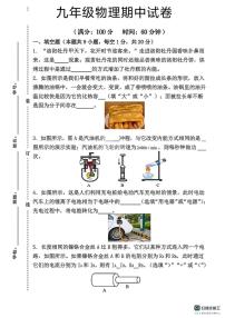 河北省邯郸市成安县北乡义乡李庄中学、路固中学联考2025-2026学年九年级上学期11月期中物理试题