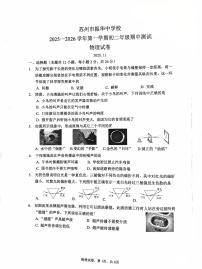 江苏省苏州市振华中学校2025-2026学年八年级上学期11月期中物理试题
