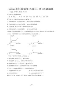 山东省临沂市第十中学2025~2026学年九年级上册第一次月考（9月）物理试卷（含答案）