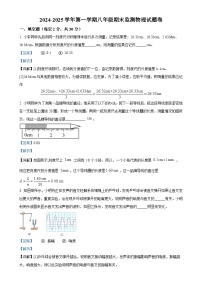 安徽省淮南市部分学校八年级上学期期末物理试题（解析版）-A4