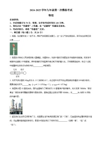 2025年安徽省芜湖市第二十九中学中考一模物理试题-A4