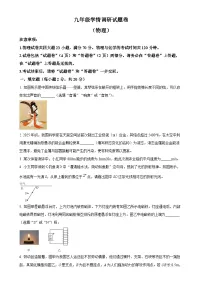 2025年安徽省合肥市经开区中考一模物理试题（原卷版）-A4