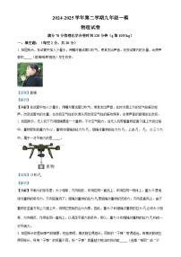 2025年安徽省合肥市庐阳区中考一模物理试题（解析版）-A4