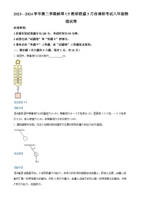 安徽省蚌埠市蚌山区八年级下学期3月月考物理试题（解析版）-A4