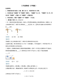 安徽省亳州市利辛县八年级下学期第三次月考物理试题（解析版）-A4
