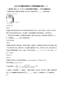 2025年安徽省芜湖市中考一模物理试题（解析版）-A4