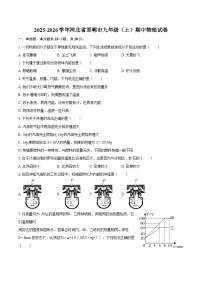 2025-2026学年河北省邯郸市九年级（上）期中物理试卷-自定义类型
