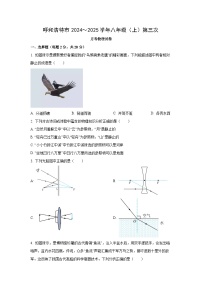 内蒙古呼和浩特市2024-2025学年八年级上学期第三次月考物理试卷（学生版）