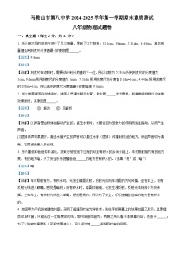 安徽省马鞍山市第八中学八年级上学期期末考试物理试卷（解析版）-A4