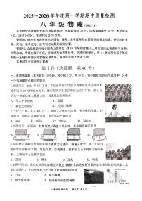 2025年济南市槐荫区八年级物理上学期期中考试试题（无答案）