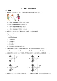 沪科版（2024）八年级全册（2024）探究：光的反射定律课后练习题
