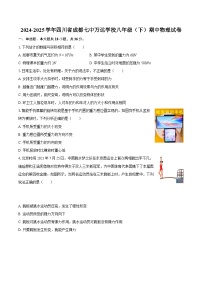 2024-2025学年四川省成都七中万达学校八年级（下）期中物理试卷-自定义类型