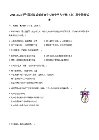 四川省成都市金牛实验中学校2025-2026学年九年级上学期11月期中物理试题（含解析）