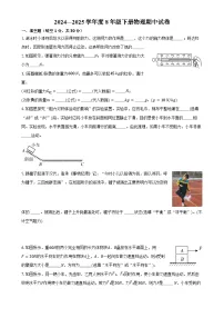 2024---2025学年度8年级下册物理期中试卷-A4