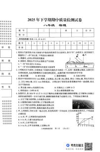 湖南省岳阳市临湘市2025-2026学年八年级上学期期中考试物理试题