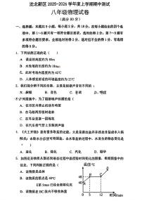辽宁省沈阳市沈北新区2025-2026学年上学期八年级物理期中试卷（无答案）