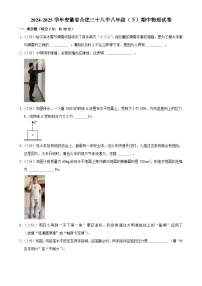 安徽省合肥市第三十八中学八年级下学期期中物理试卷-A4