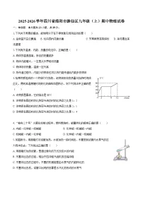 2025-2026学年四川省绵阳市游仙区九年级（上）期中物理试卷-自定义类型