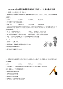 2025-2026学年四川省绵阳市游仙区八年级（上）期中物理试卷-自定义类型