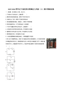 2025-2026学年辽宁省沈阳市浑南区九年级（上）期中物理试卷-自定义类型