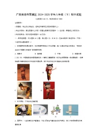 广西壮族自治区贵港市覃塘区2024-2025学年八年级下学期期中物理试卷（学生版）