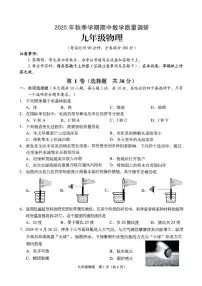 广西壮族自治区来宾市部分学校2025-2026学年九年级上学期11月期中物理试题