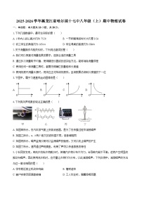 2025-2026学年黑龙江省哈尔滨十七中八年级（上）期中物理试卷-自定义类型