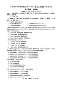 云南省玉溪市玉溪四中、六中 2025-2026学年八年级上学期11月期中物理试题