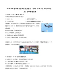 2025-2026学年湖北省武汉市黄陂区、蔡甸、江夏三区联考八年级（上）期中物理试卷-自定义类型