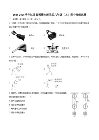 2025-2026学年江苏省无锡市新吴区九年级（上）期中物理试卷-自定义类型