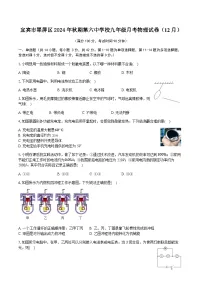 四川省宜宾市翠屏区第六中学校2024-2025学年九年级上学期月考物理试卷（12月）（含解析）