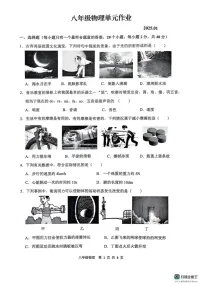 山东省临沂市沂水县2024-2025学年八年级上学期期末考试物理试题