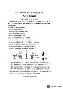 山东省泰安市宁阳县2024-2025学年九年级上学期期末考试物理试题