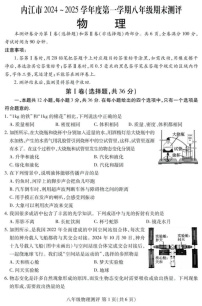 四川省内江市2024-2025学年八年级上学期期末检测物理试题