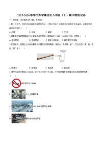 2025-2026学年江苏省南通市八年级（上）期中物理试卷-自定义类型