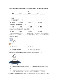 2025年上海市初中毕业统一学业考试物理试卷（附答案解析）