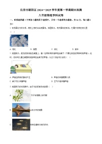 北京市朝阳区八年级上学期期末考试物理试题（原卷版）-A4
